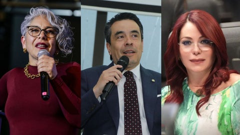 La senadora María José Pizarro, el magistrado Omar Joaquín Barreto y la representante Gloria Arizabaleta.