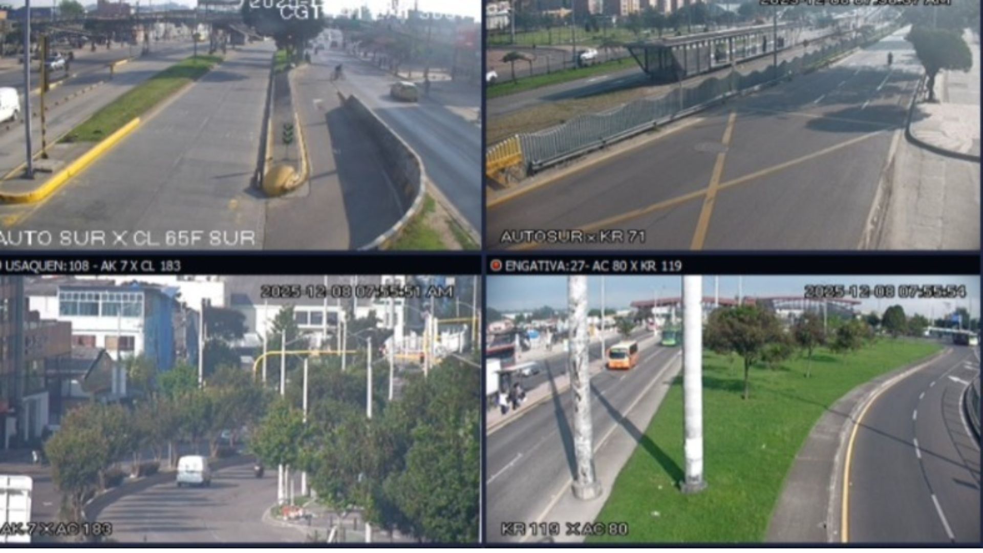 Así se ve la ciudad hoy 8 de diciembre de 2025.