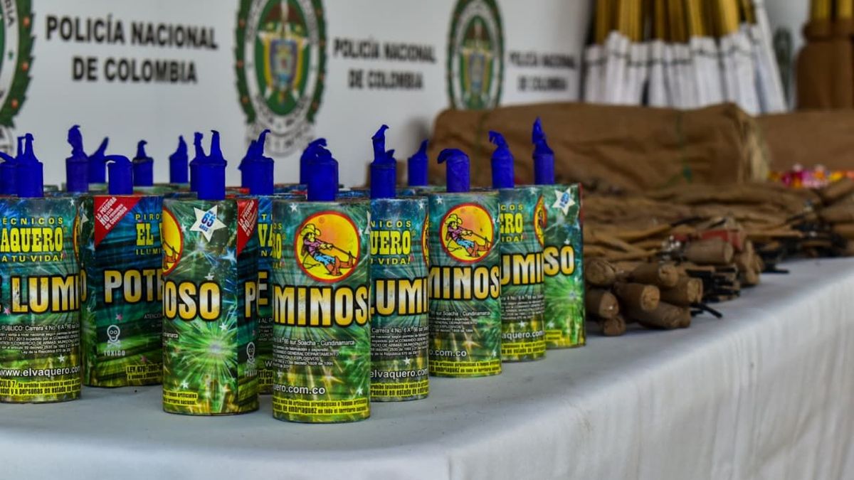 Incautación de pólvora en Bogotá