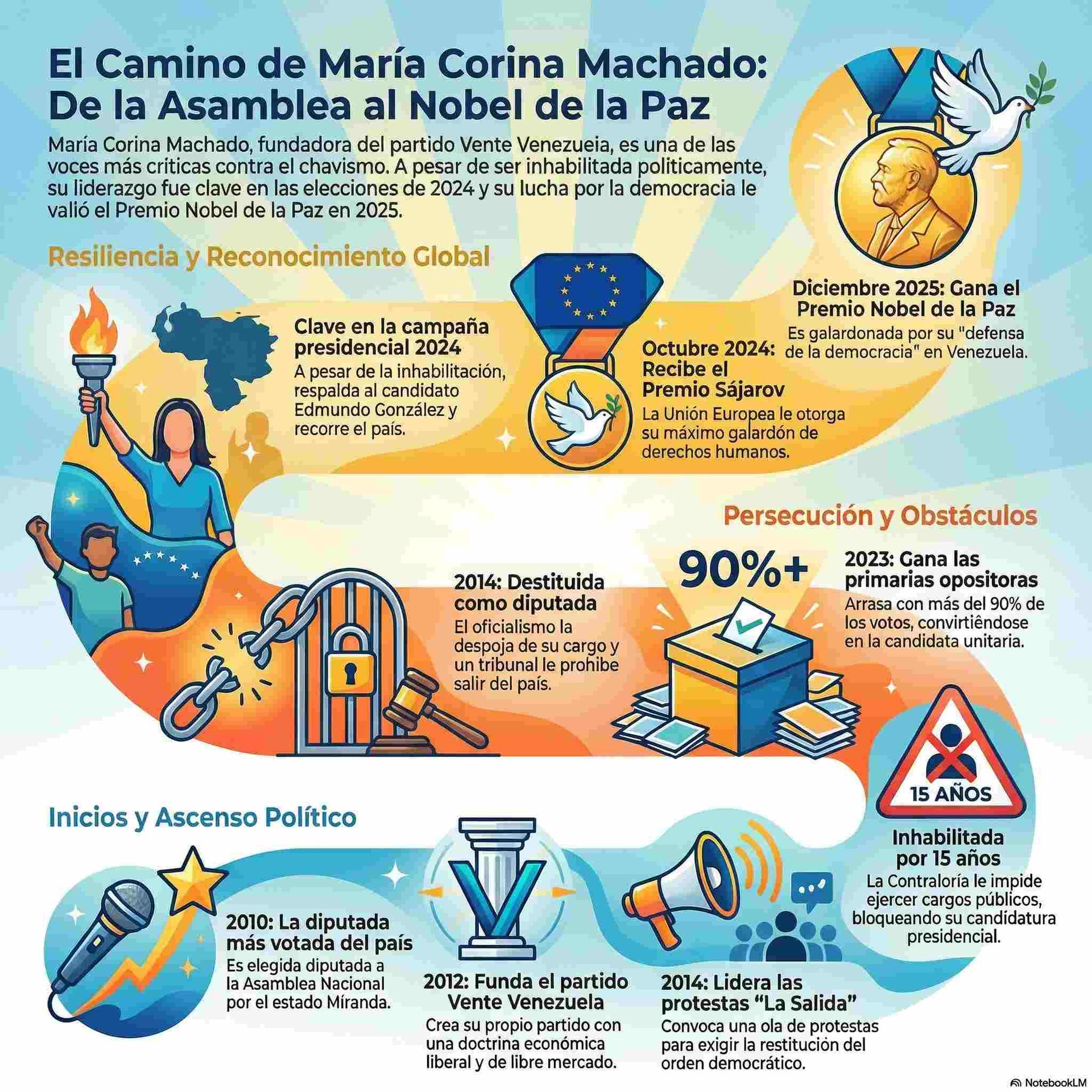 Quién es María Corina Machado, premio Nobel de Paz 2025