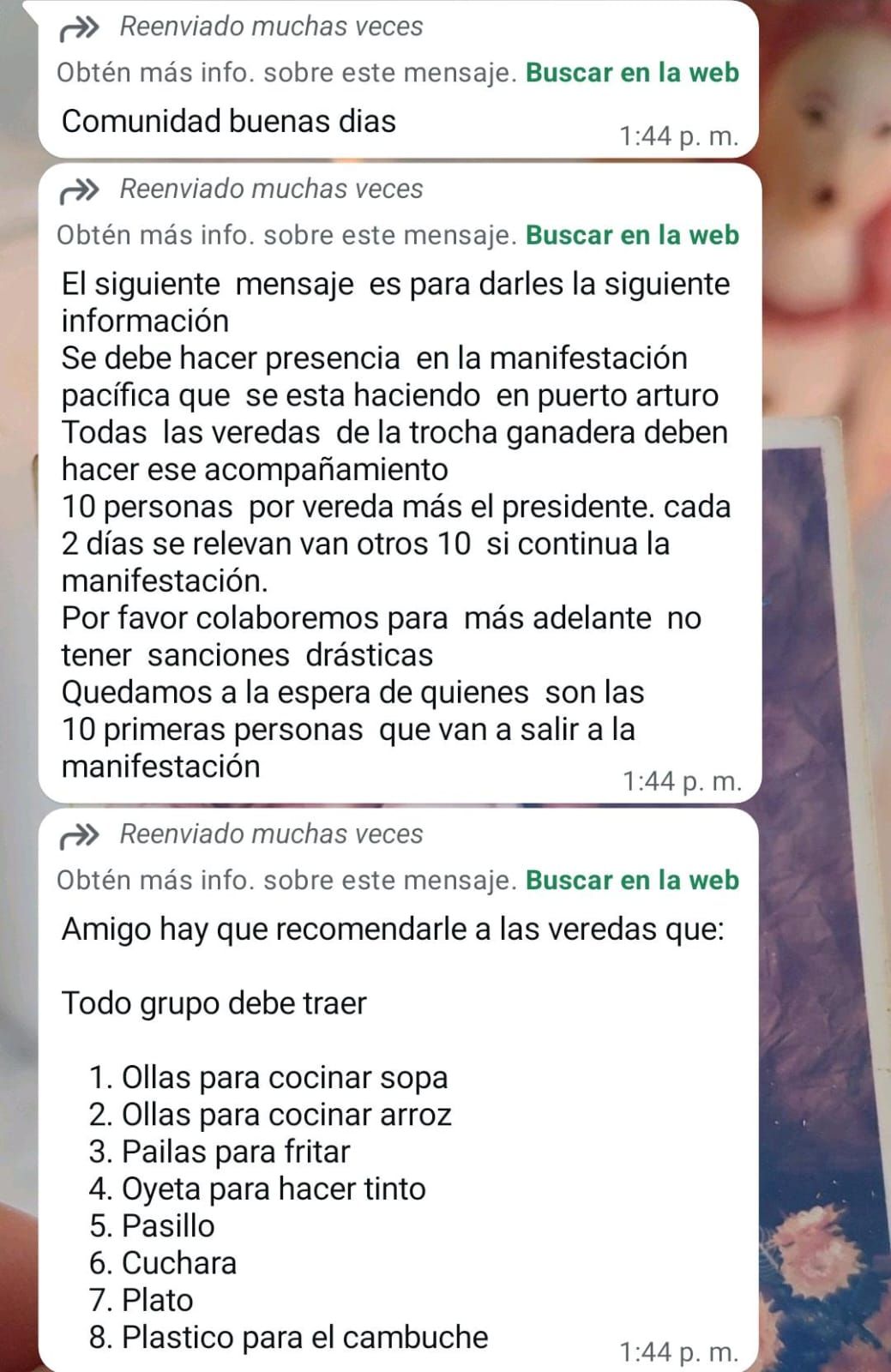 Chats y audios en poder de LA FM evidencian amenazas de disidencias de alias Iván Mordisco para obligar a campesinos e indígenas a bloquear vías entre El Retorno y San José del Guaviare.