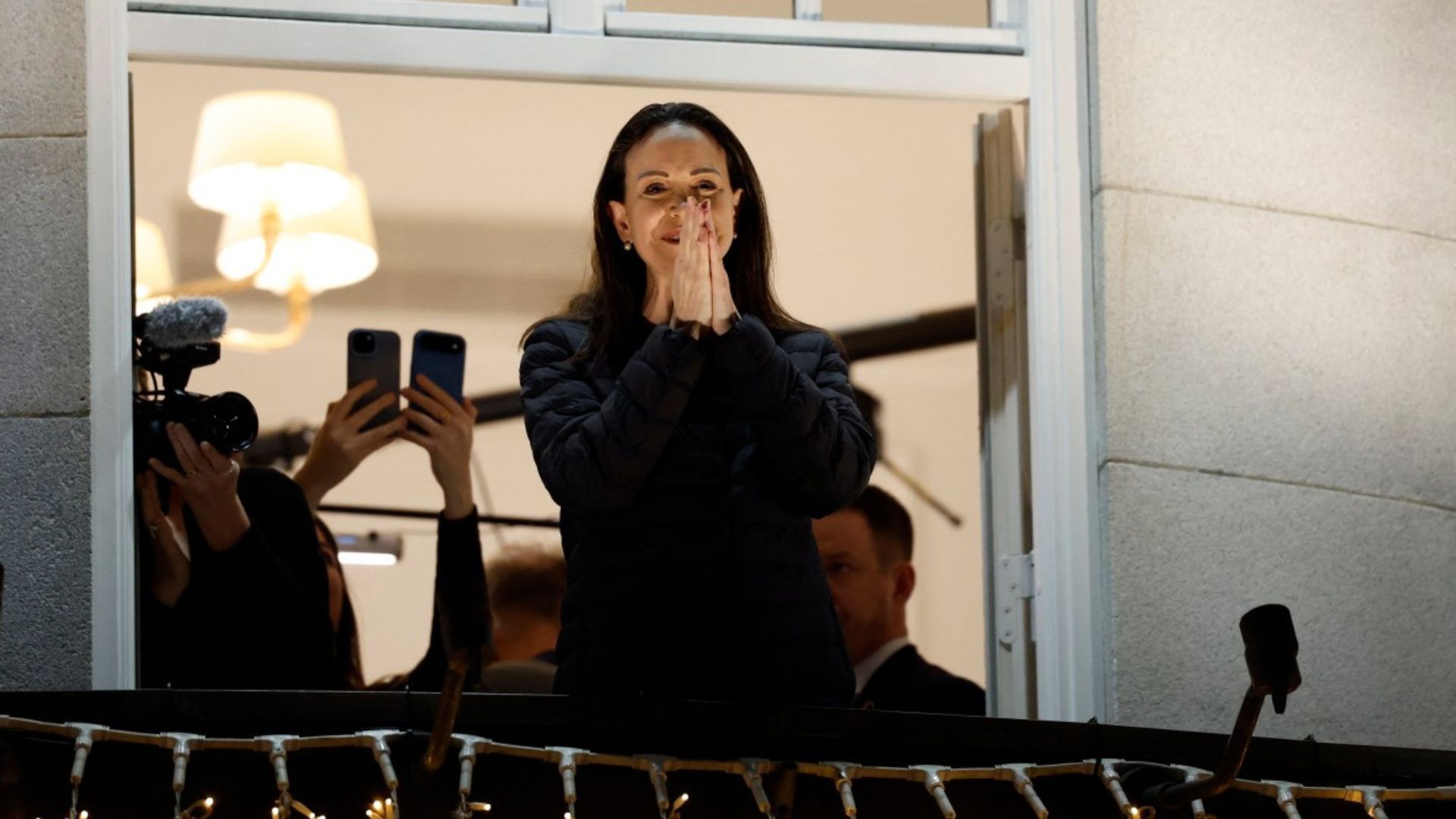 Machado consiguió llegar a Oslo después de que su salida de Venezuela se tomara más tiempo del planeado.