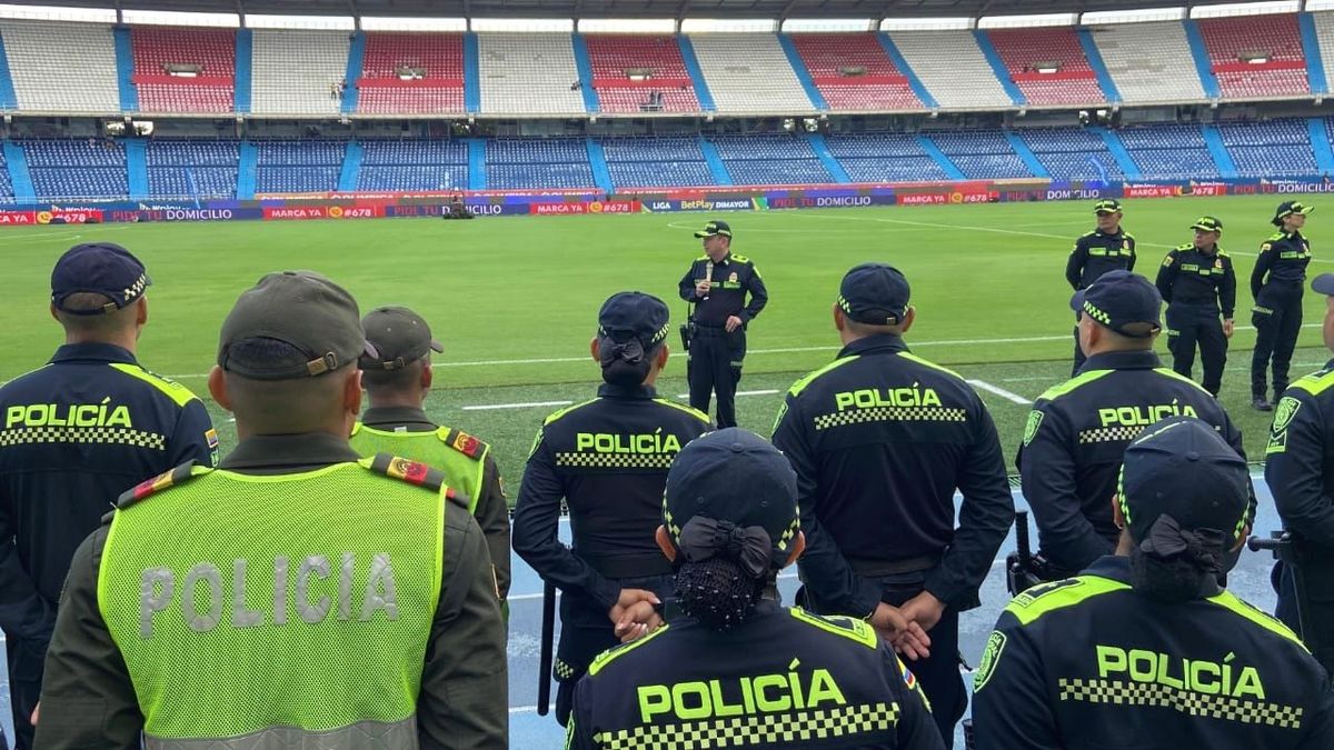Dispositivo de seguridad final fútbol colombiano.