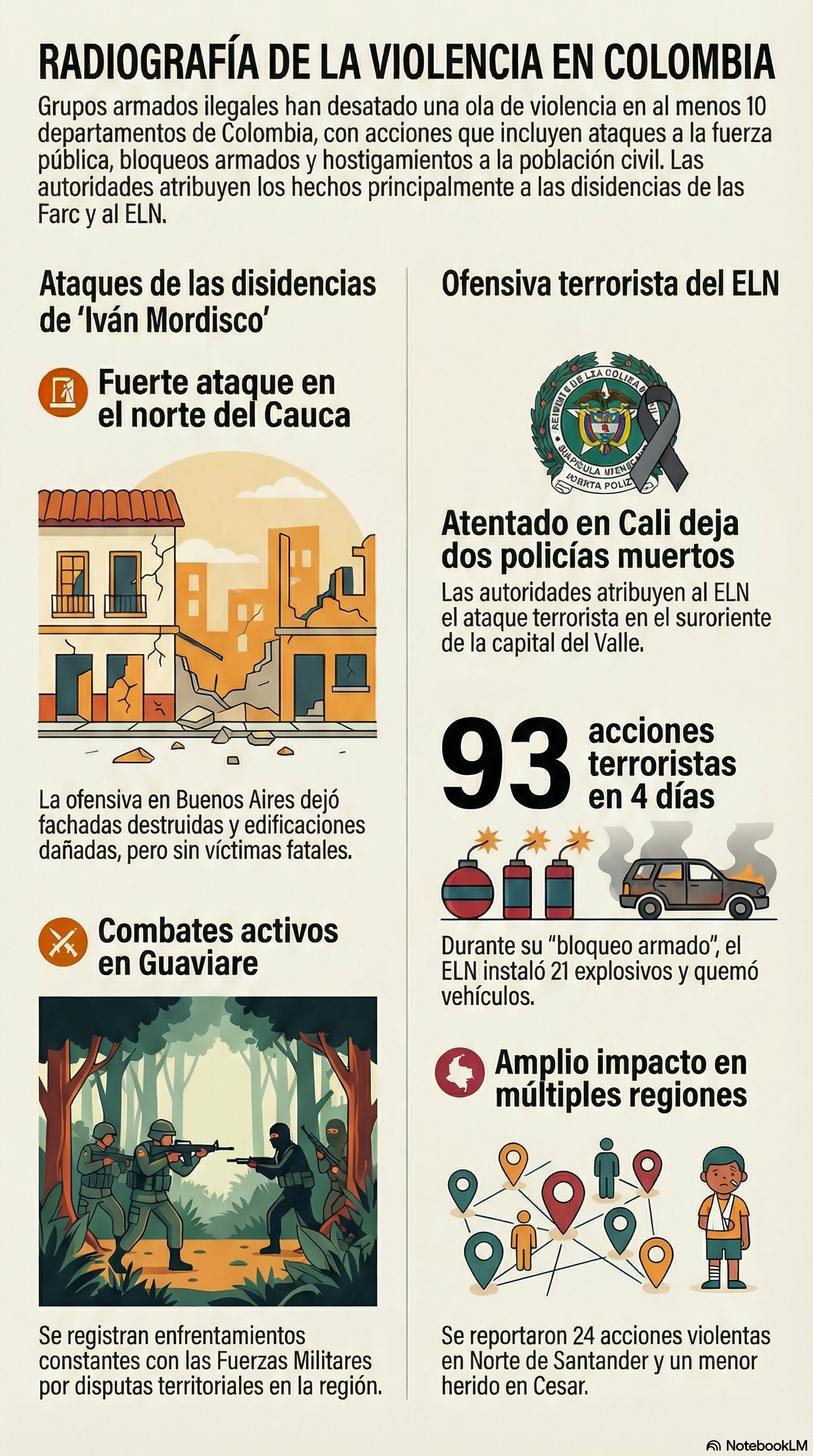 Así ha escalado la violencia en toda Colombia durante los últimos días.