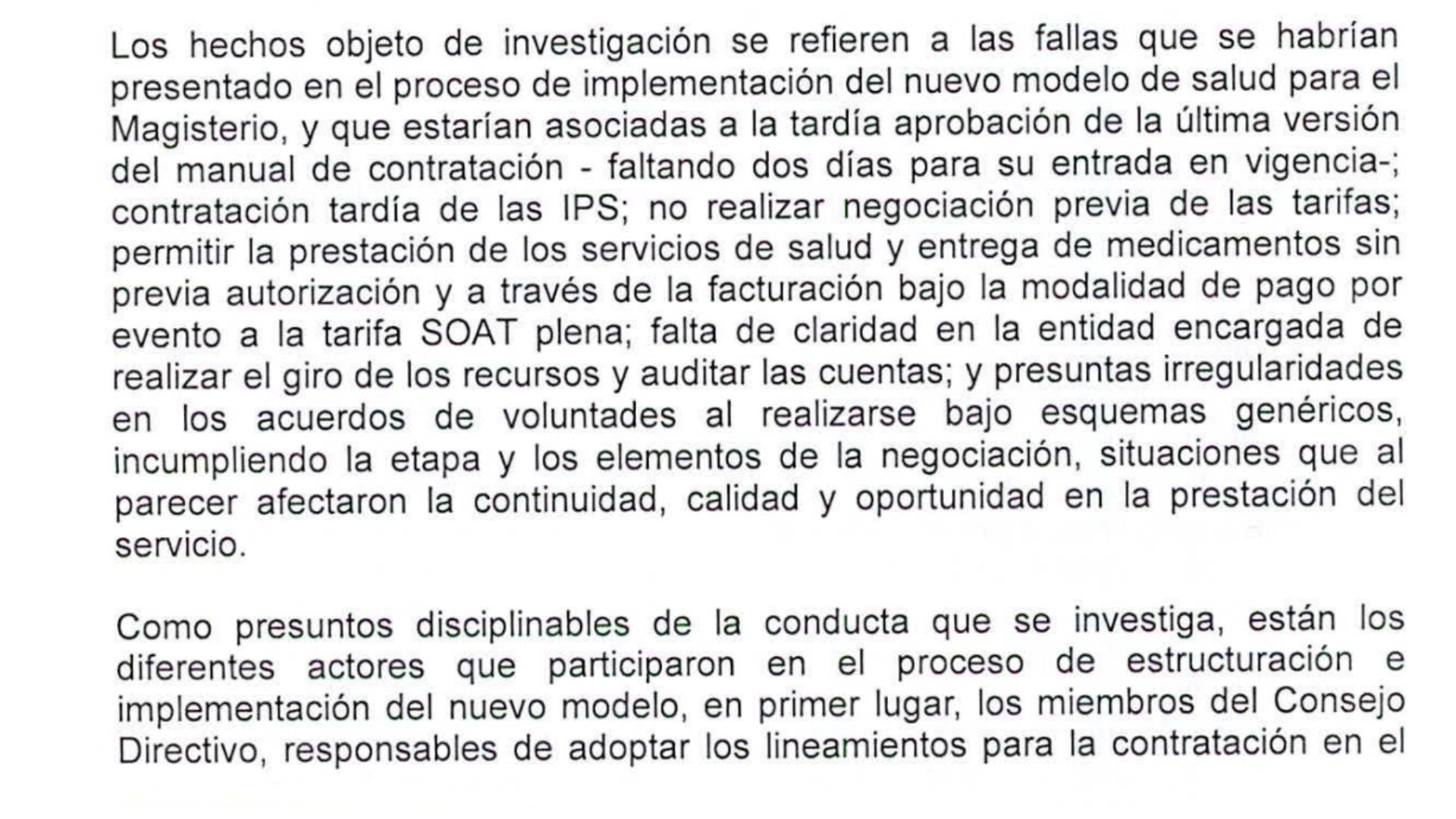 La Procuraduría investigó al ministro Guillermo Alfonso Jaramillo y a otras ocho personas por las fallas en el nuevo modelo de salud docente, que administra el Fomag con recursos que ejecuta la Fiduprevisora.