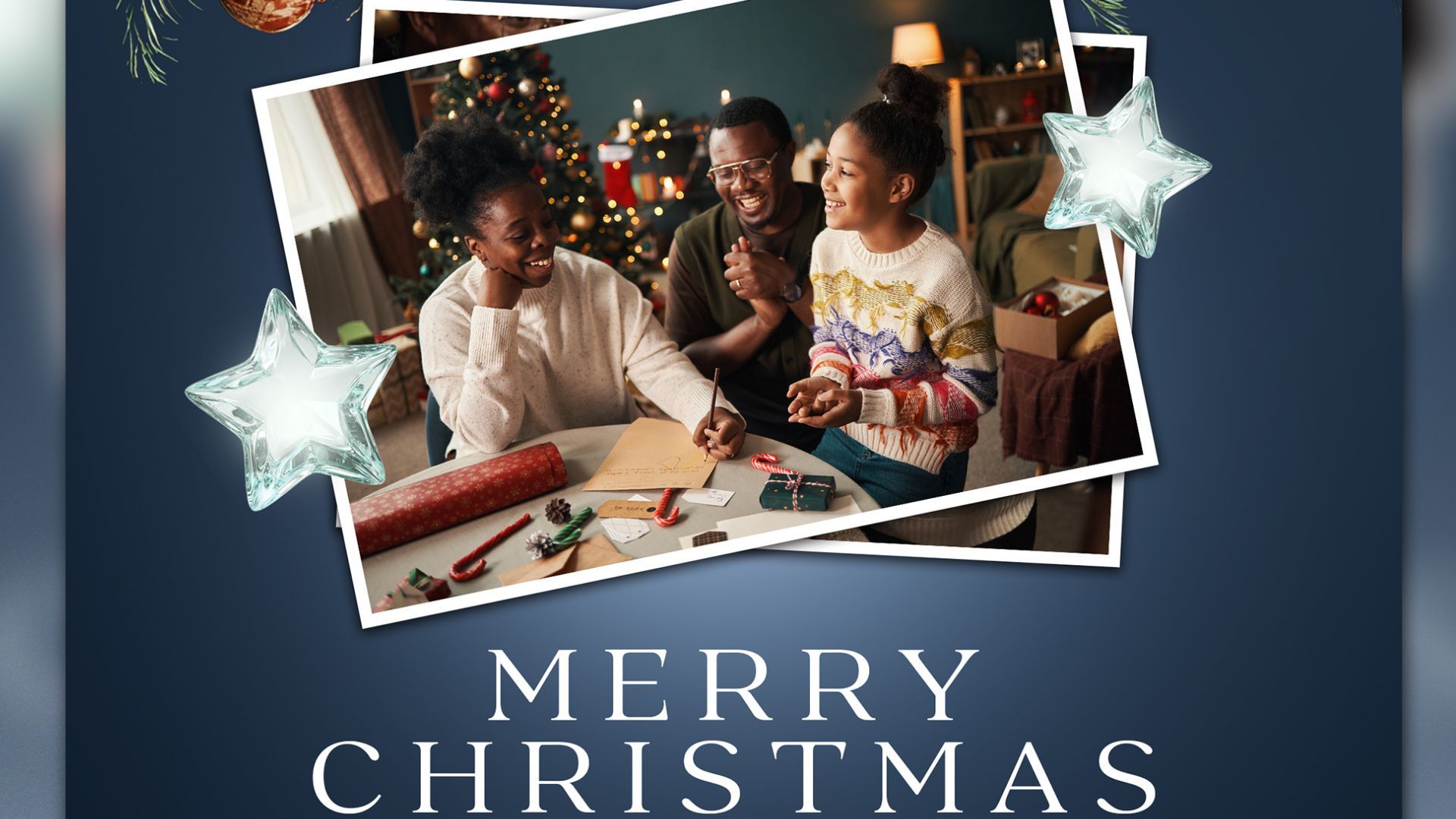 Las felicitaciones navideñas personalizadas se pueden compartir fácilmente por redes sociales.