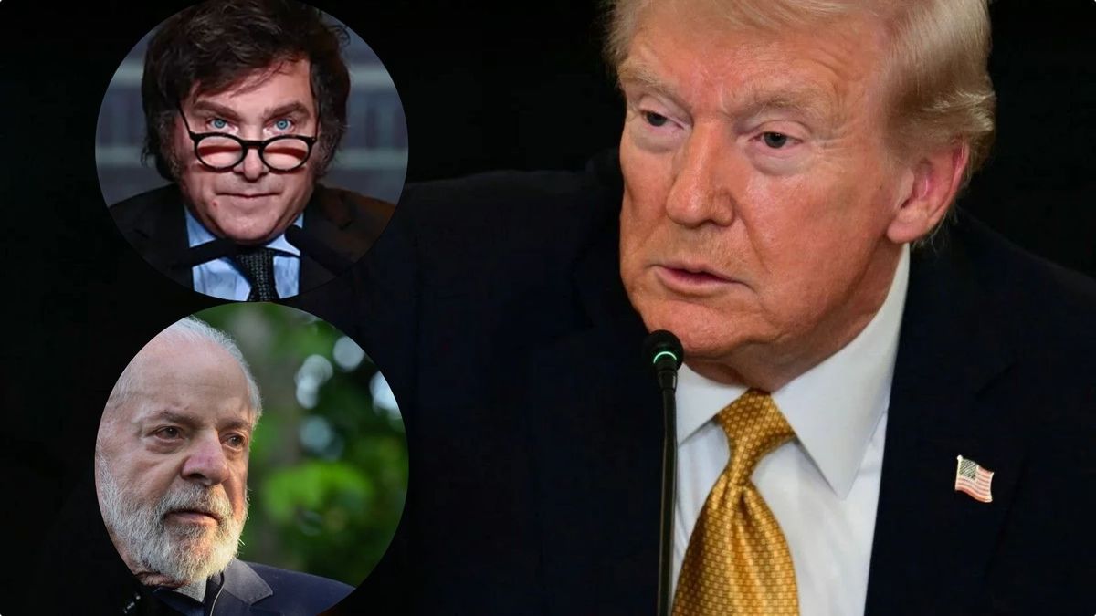Presidentes Donald Trump, Javier Milei, y Luiz Inácio Lula da Silva