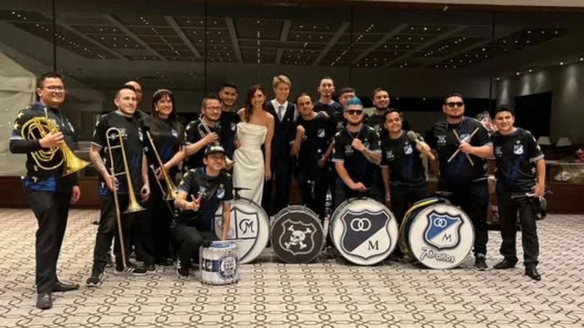 primeras imagenes matrimonio andres llinas boda junto a barra brava de millonarios