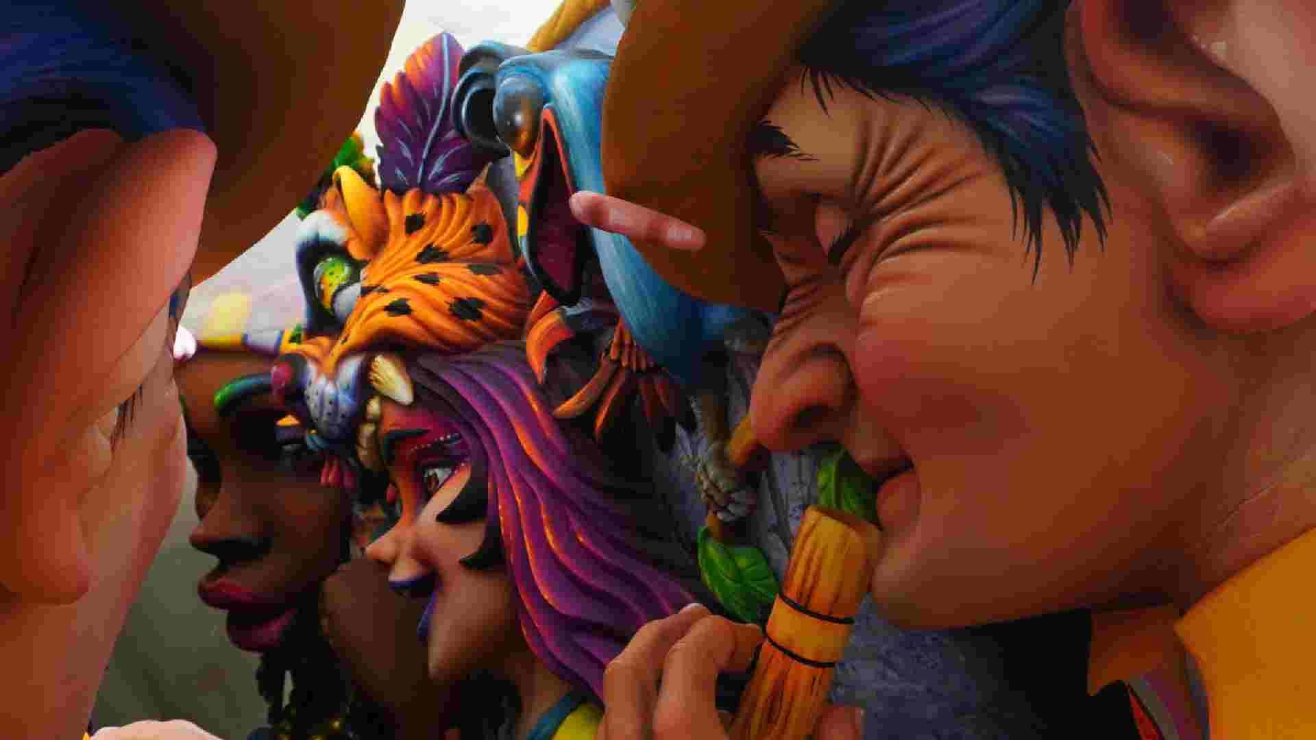 Carnaval de Negros y Blancos en Pasto. Artistas alistan las carrozas. 