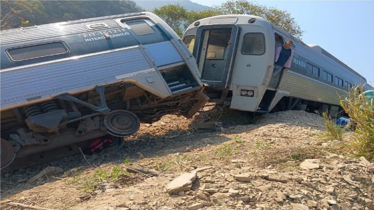 Tren accidentado en México.