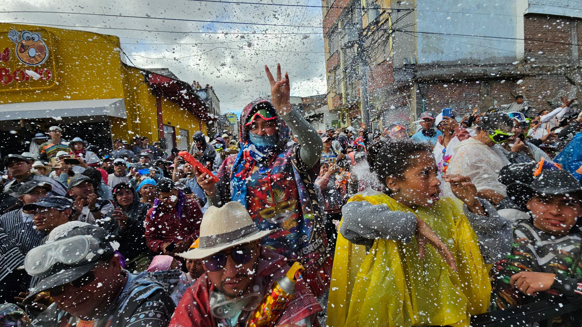 Jugadores del Carnaval de Negros y Blancos de Pasto. 