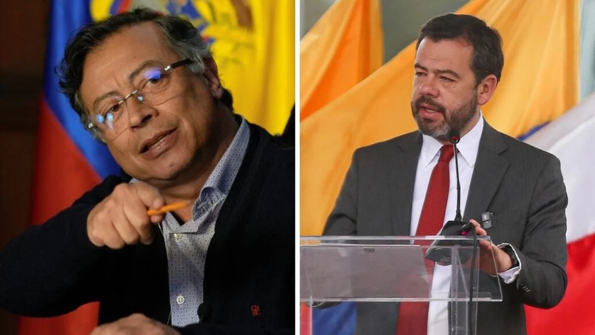 Gustavo Petro, presidente de Colombia (Izq) Carlos Fernando Galán, alcalde de Bogotá (Der).