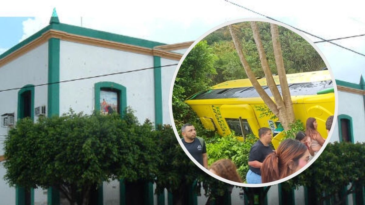 Volcamiento de un bus en la vía Sabanalarga–Medellín