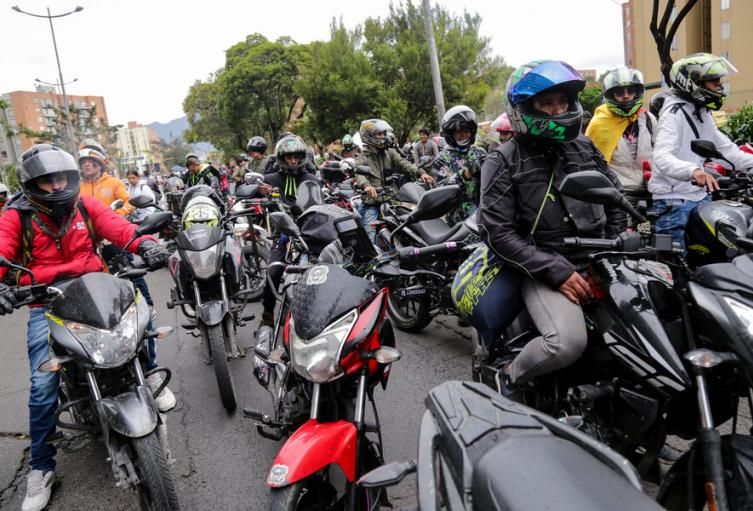 Motociclistas en Bogotá