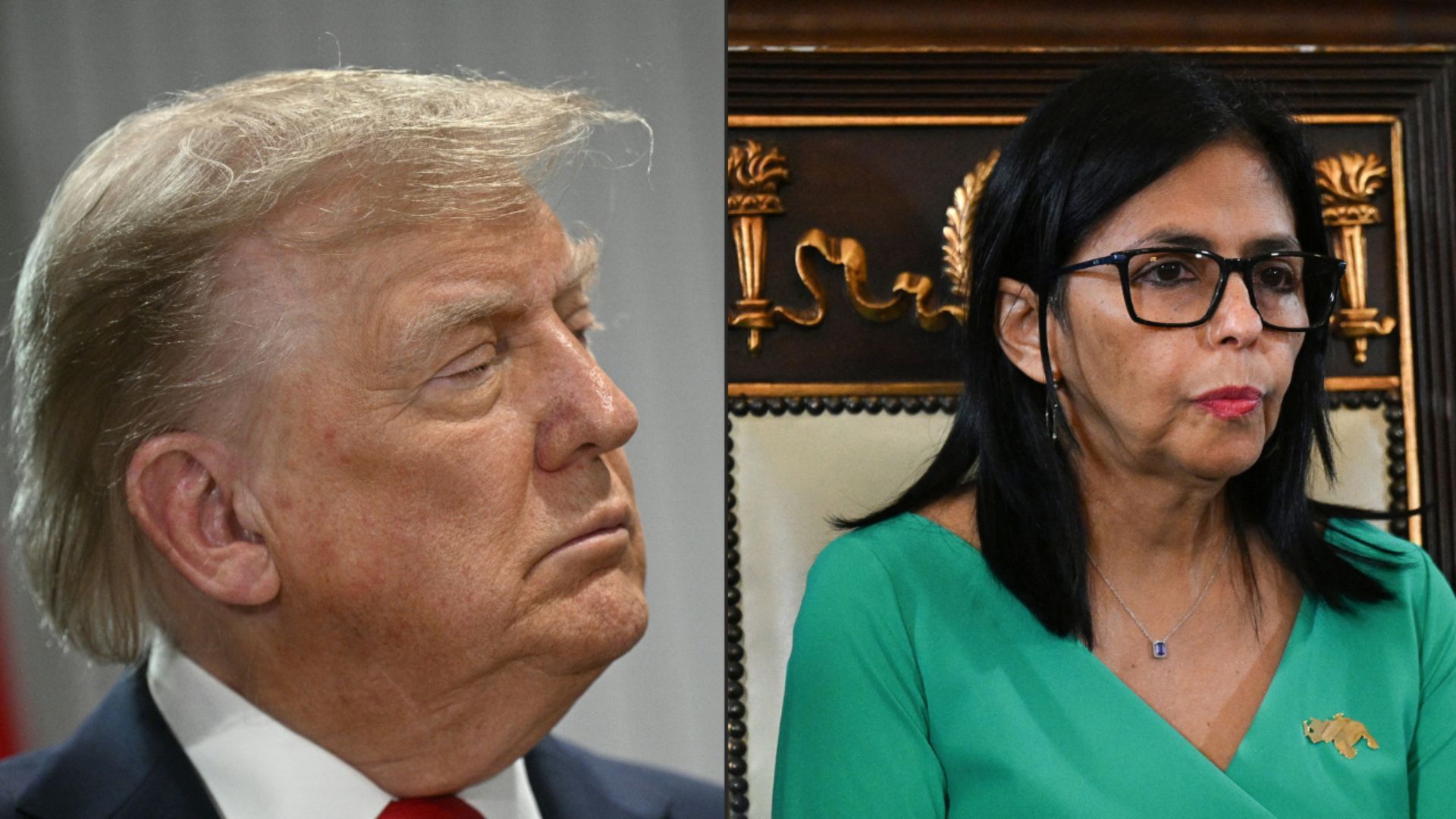 Donald Trump y Delcy Rodríguez