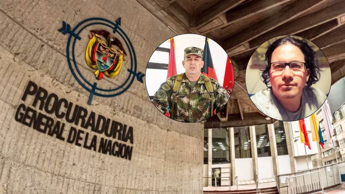 Wilmar Mejía y general Miguel Huertas.