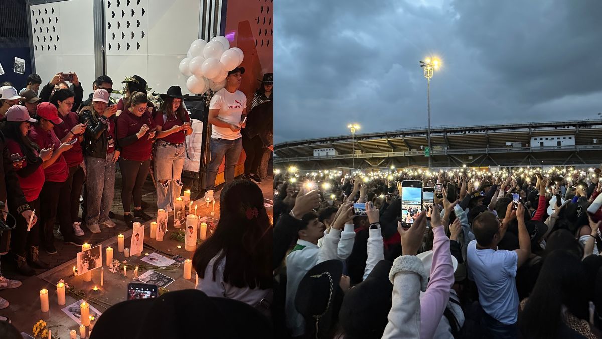 Cientos de personas se reunieron para rendir un homenaje a Yeison Jiménez. Algunos llevaron velas y flores para rendir oraciones; mientras que otros corearon las canciones por última vez en El Campín.