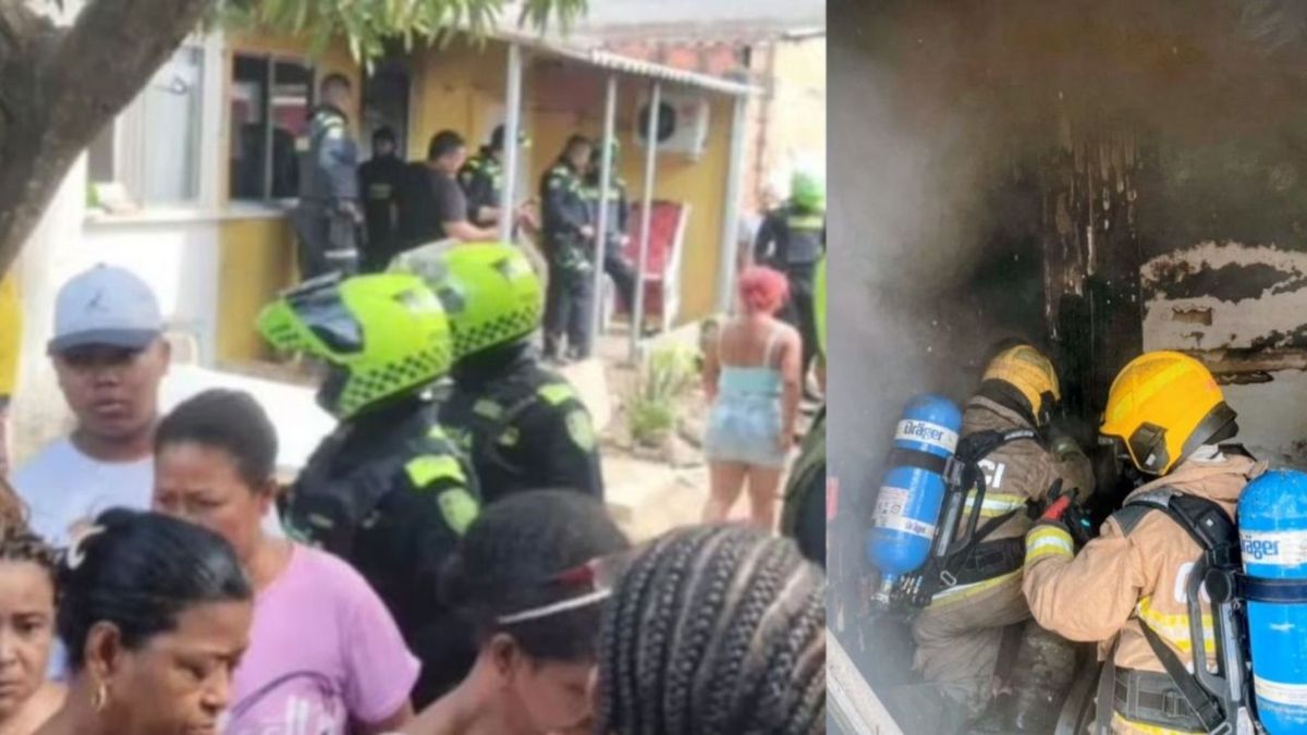 El fuego se propagó en minutos dentro de la vivienda donde se encontraban dos niños.