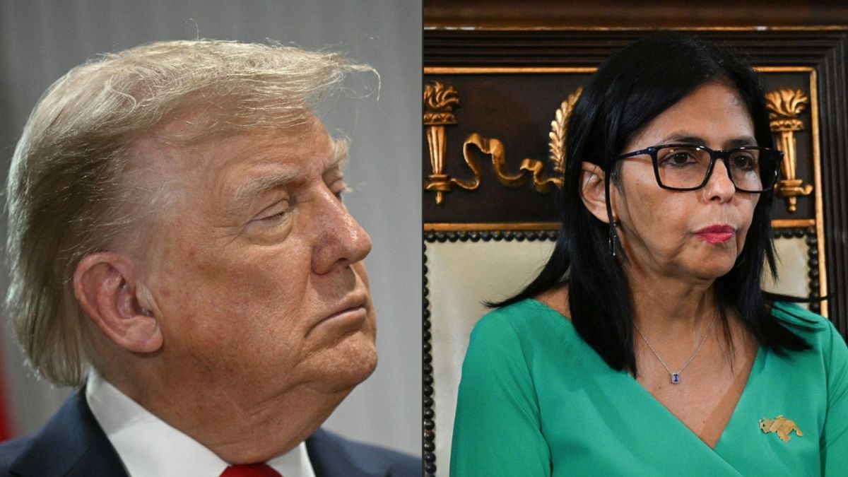 Donald Trump y Delcy Rodríguez|