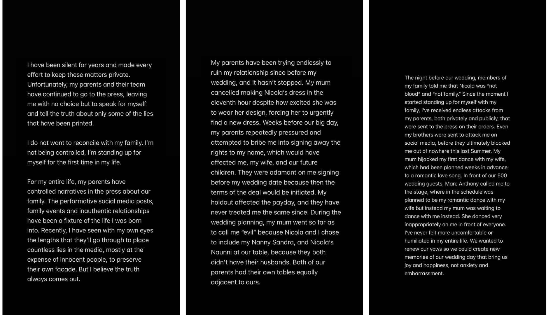 Brooklyn Beckham expuso su versión del conflicto familiar y explicó el origen del quiebre con sus padres.