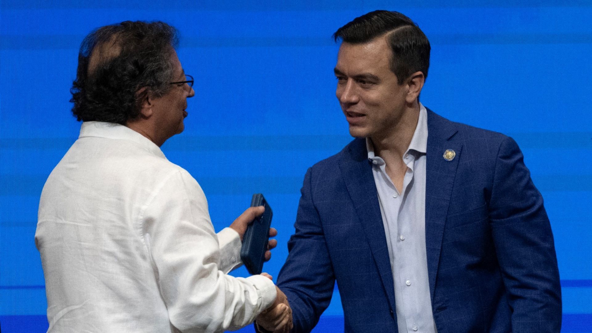 Gustavo Petro y Daniel Noboa