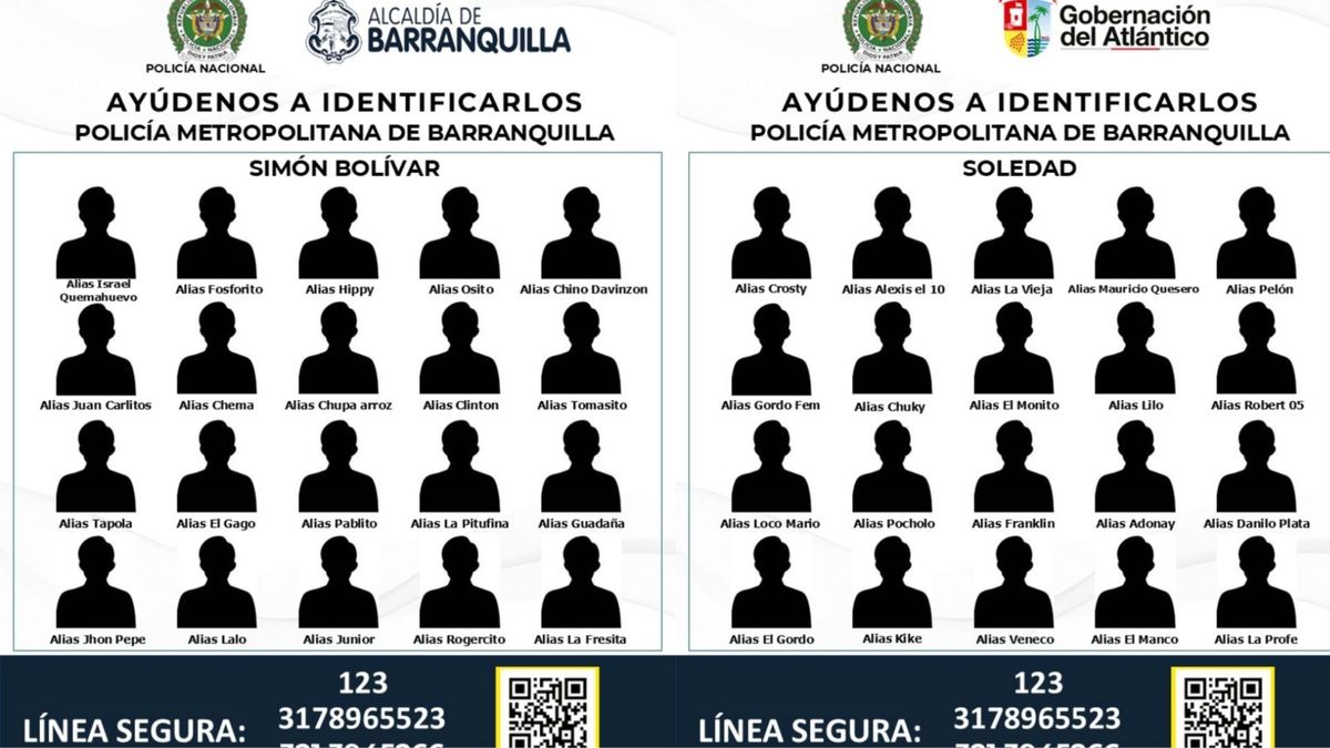 'Cartel' de los más buscados sin rostros desata burlas y críticas en Barranquilla.