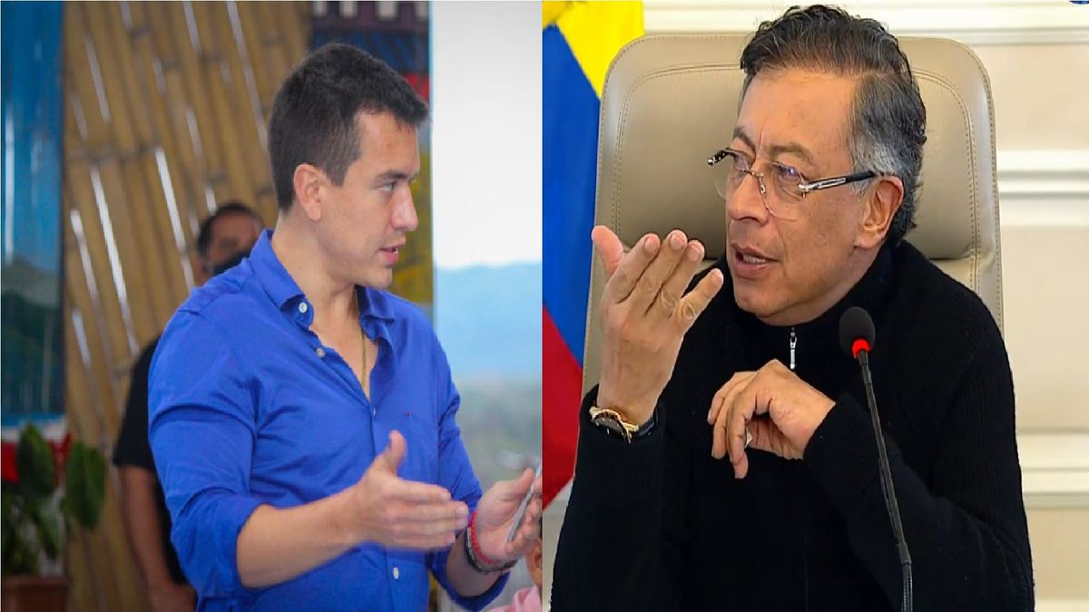 Presidentes Daniel Noboa y Gustavo Petro.