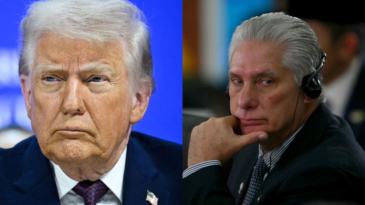 Presidente Donald Trump y líder cubano, Miguel Díaz-Canel.