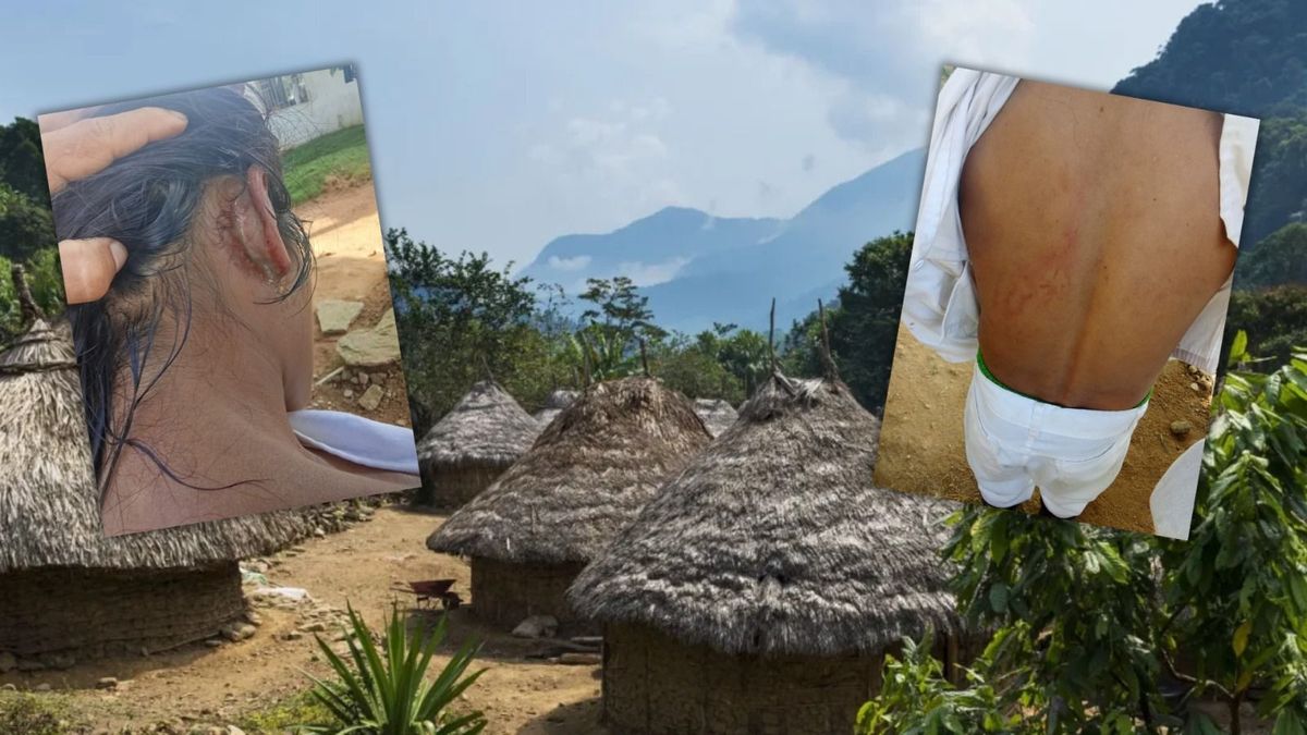 Indígenas Kogui que al parecer fueron agredidos.