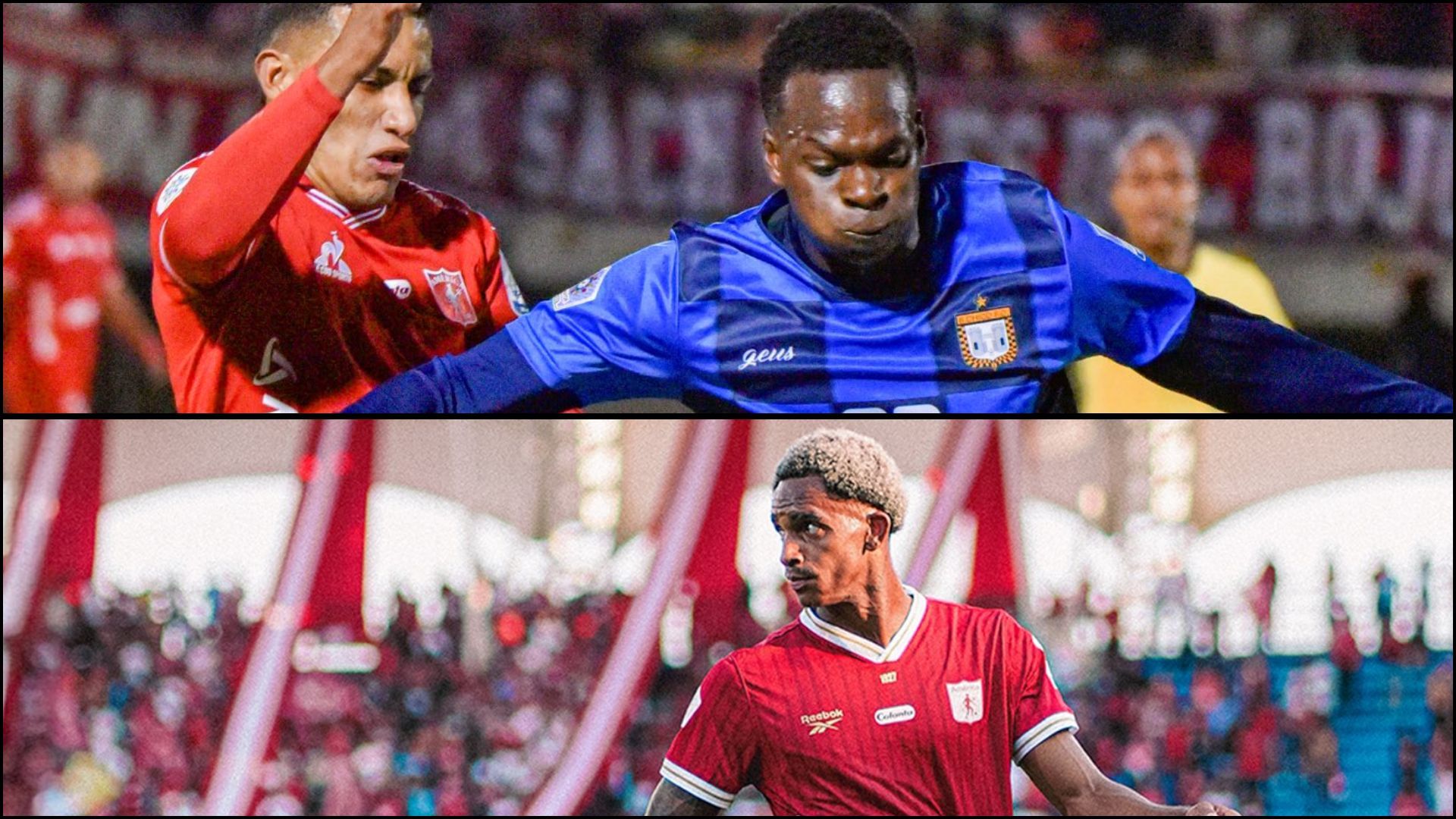 Jugadores del Boyacá Chicó y el América de Cali