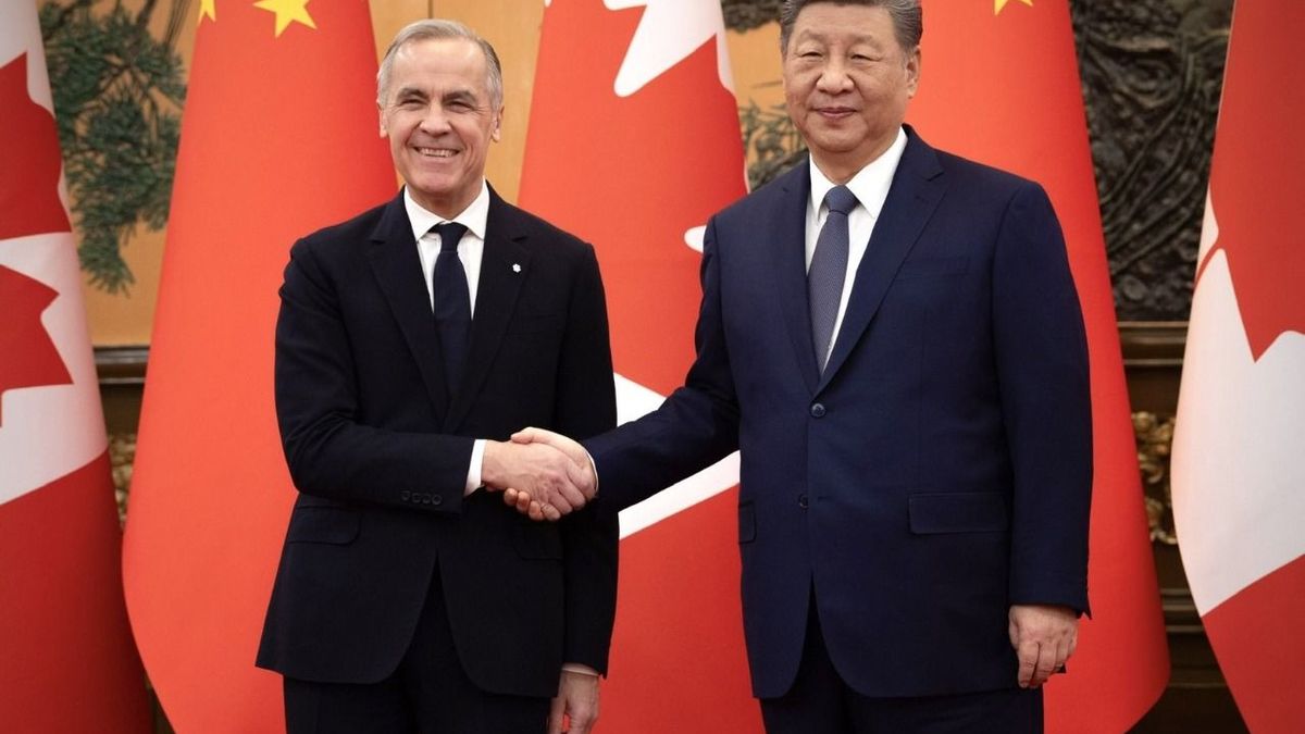 Primer ministro de Canadá, Mark Carney, y el presidente de China, Xi Jinping