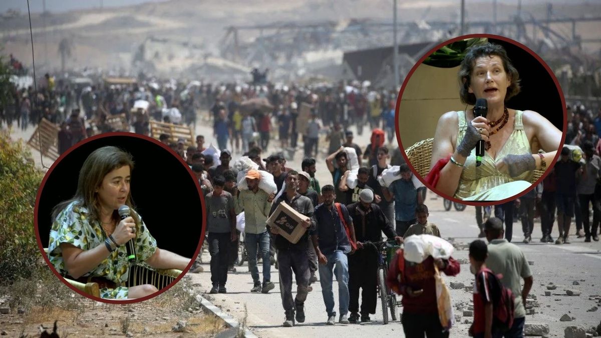 hay festival 2026 debate sobre israel y palestina con janne teller y catalina gomez angel