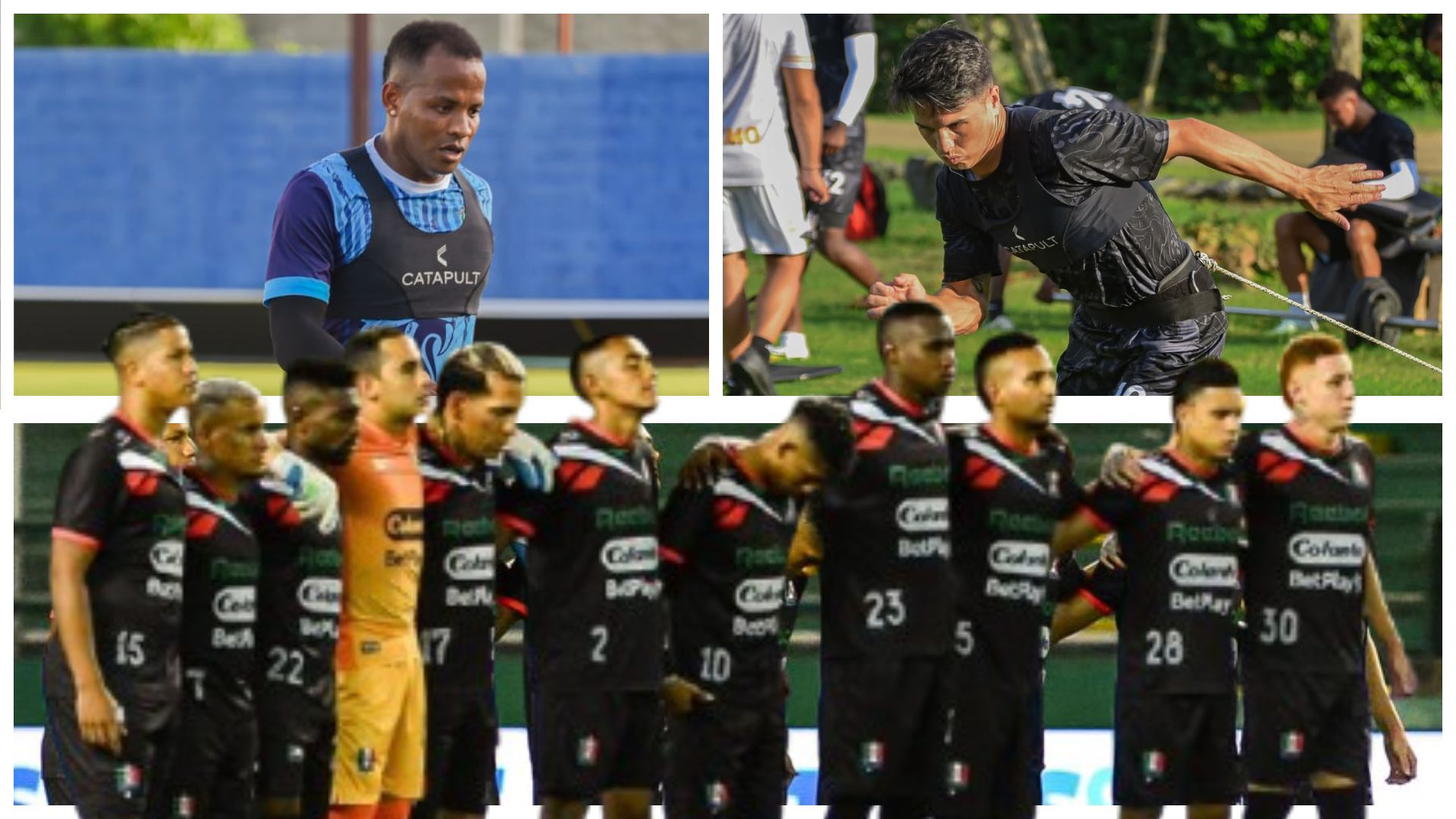 Jugadores de Jaguares de Córdoba y Once Caldas