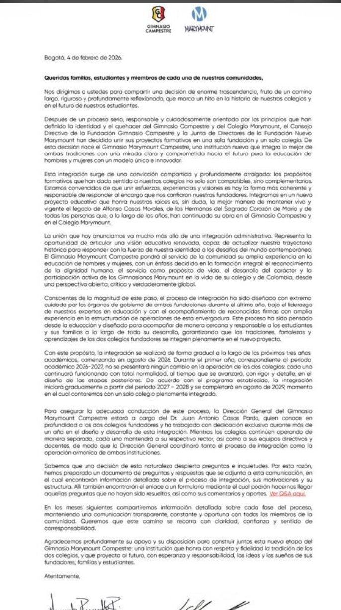 Los colegios tomaron la decisión de fusionarse.