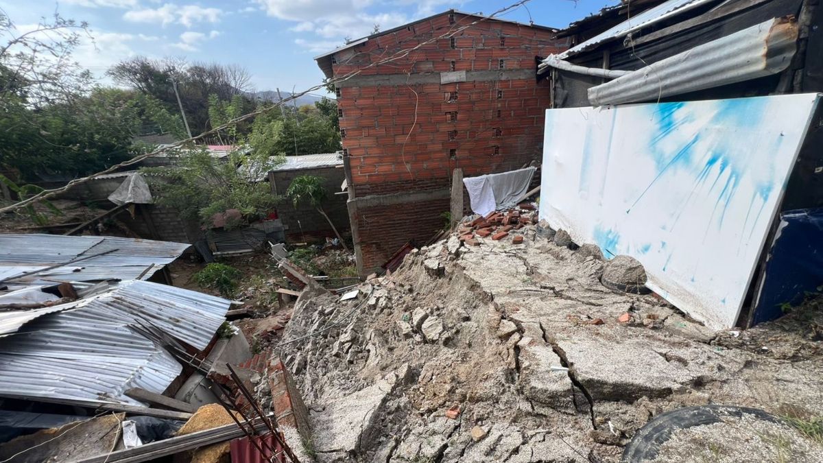 Casas derrumbadas en Santa Marta por las lluvias.