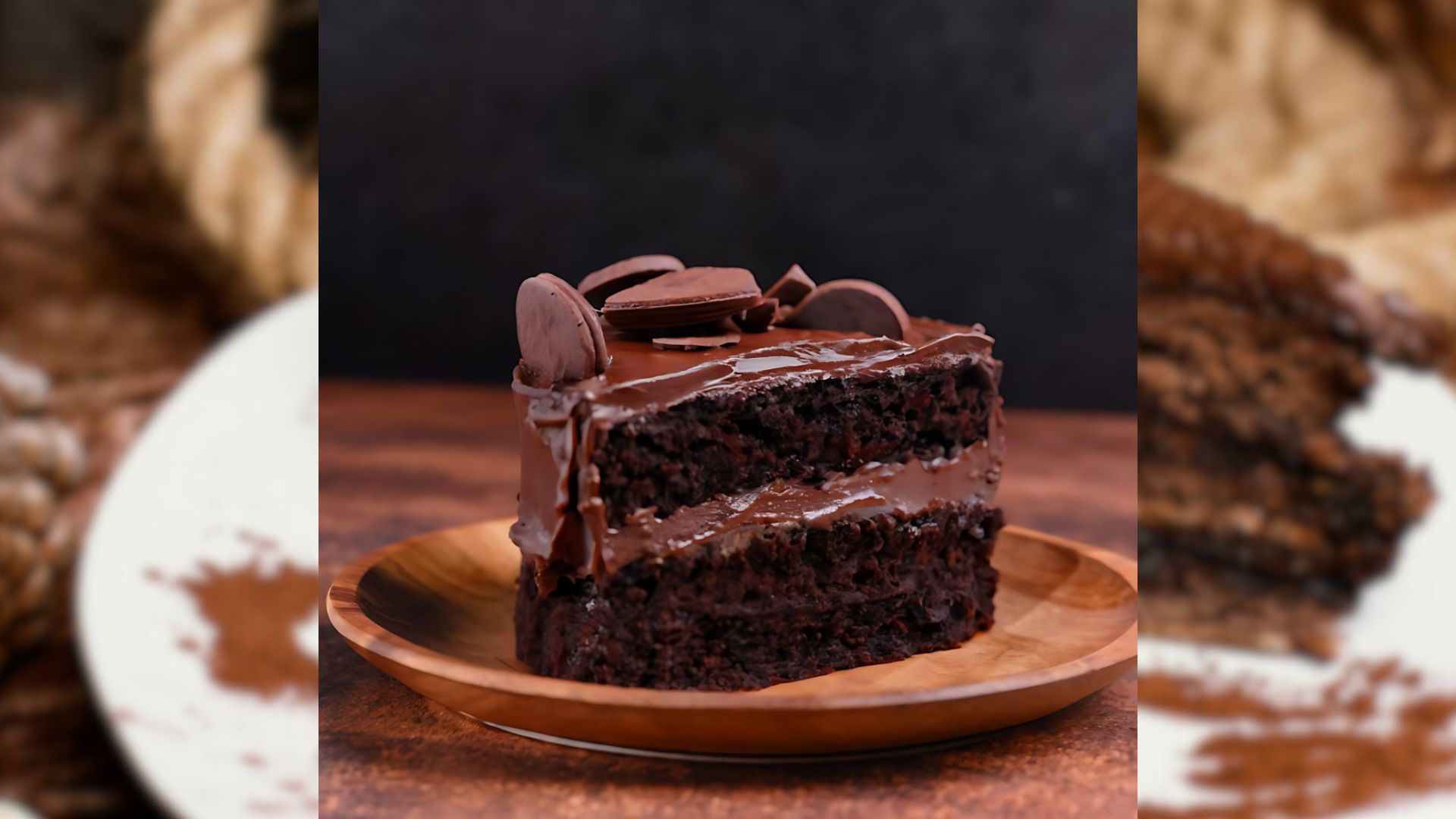 La crema de chocolate se prepara solo con chocolate semiamargo y crema caliente.