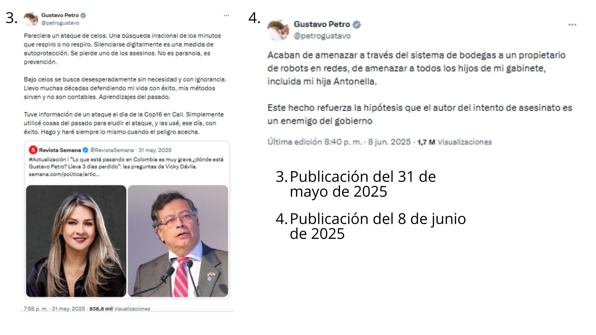 Tanto como presidente, como candidato, ha denunciado este tipo de planes en su contra.