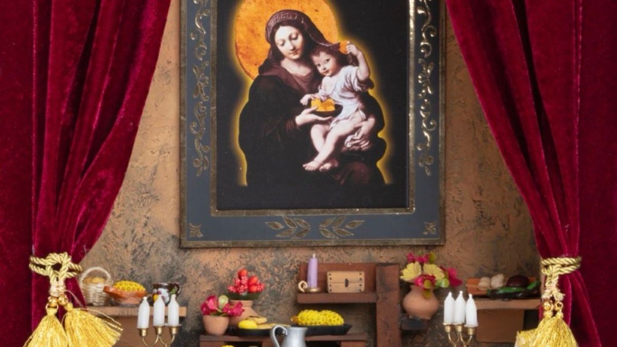 La Virgen de la Arepa, obra de María Mercedes Sánchez