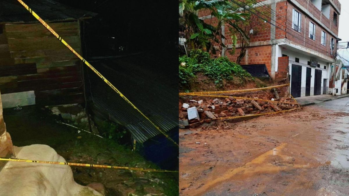 Emergencias por lluvias en Bucaramanga.