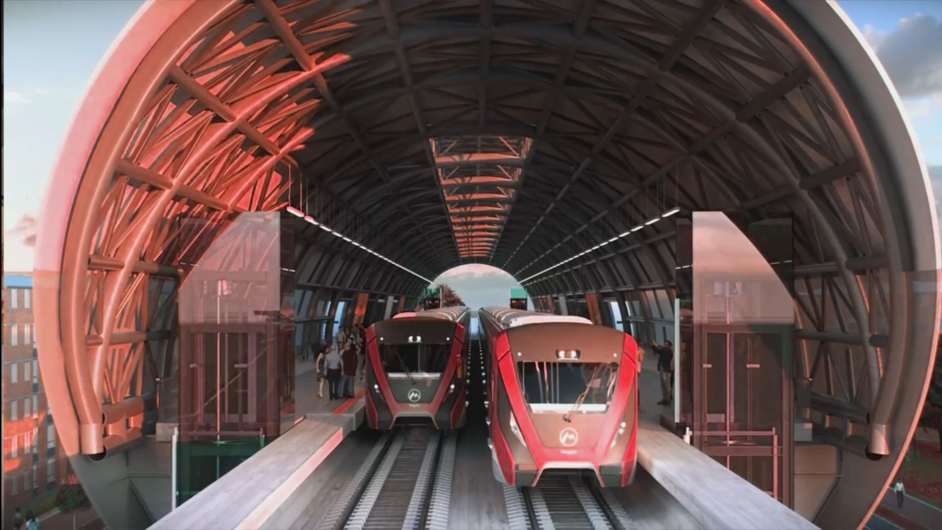 Esquema digital de una de las estaciones del Metro de Bogotá