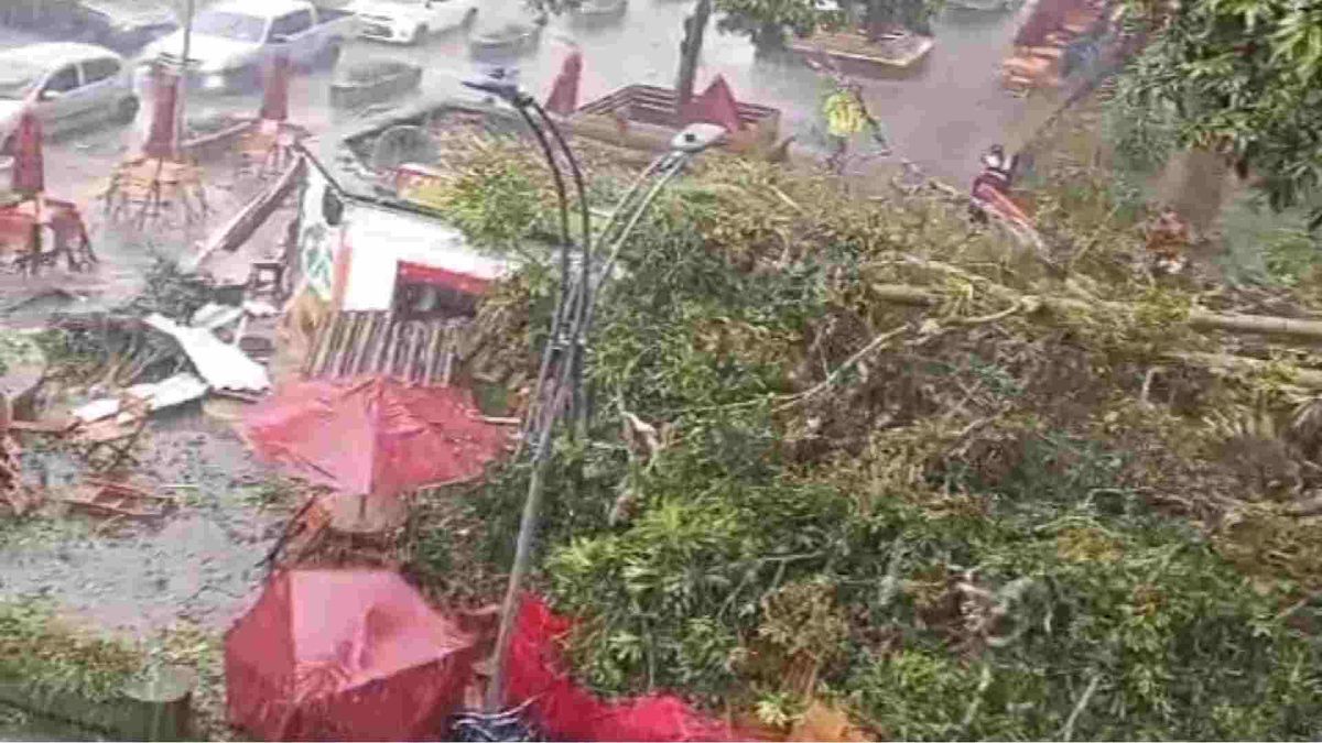 Vendaval deja varias afectaciones en Quindío, especialmente en el municipio de Calarcá.