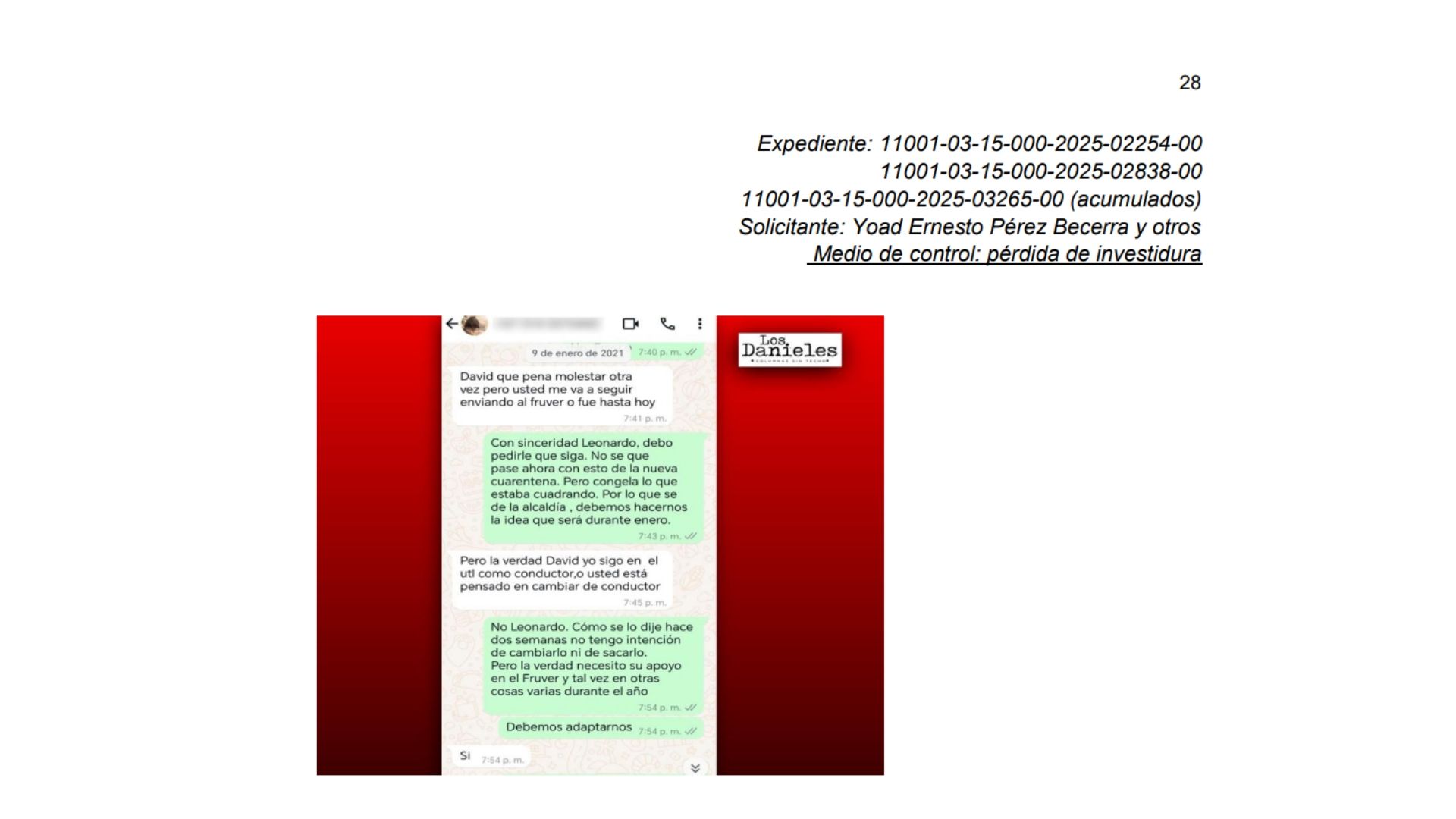 Pese a las conversaciones de WhatsApp aportadas en los expedientes contra David Racero, el Consejo de Estado falló a favor del congresista del Pacto Histórico.