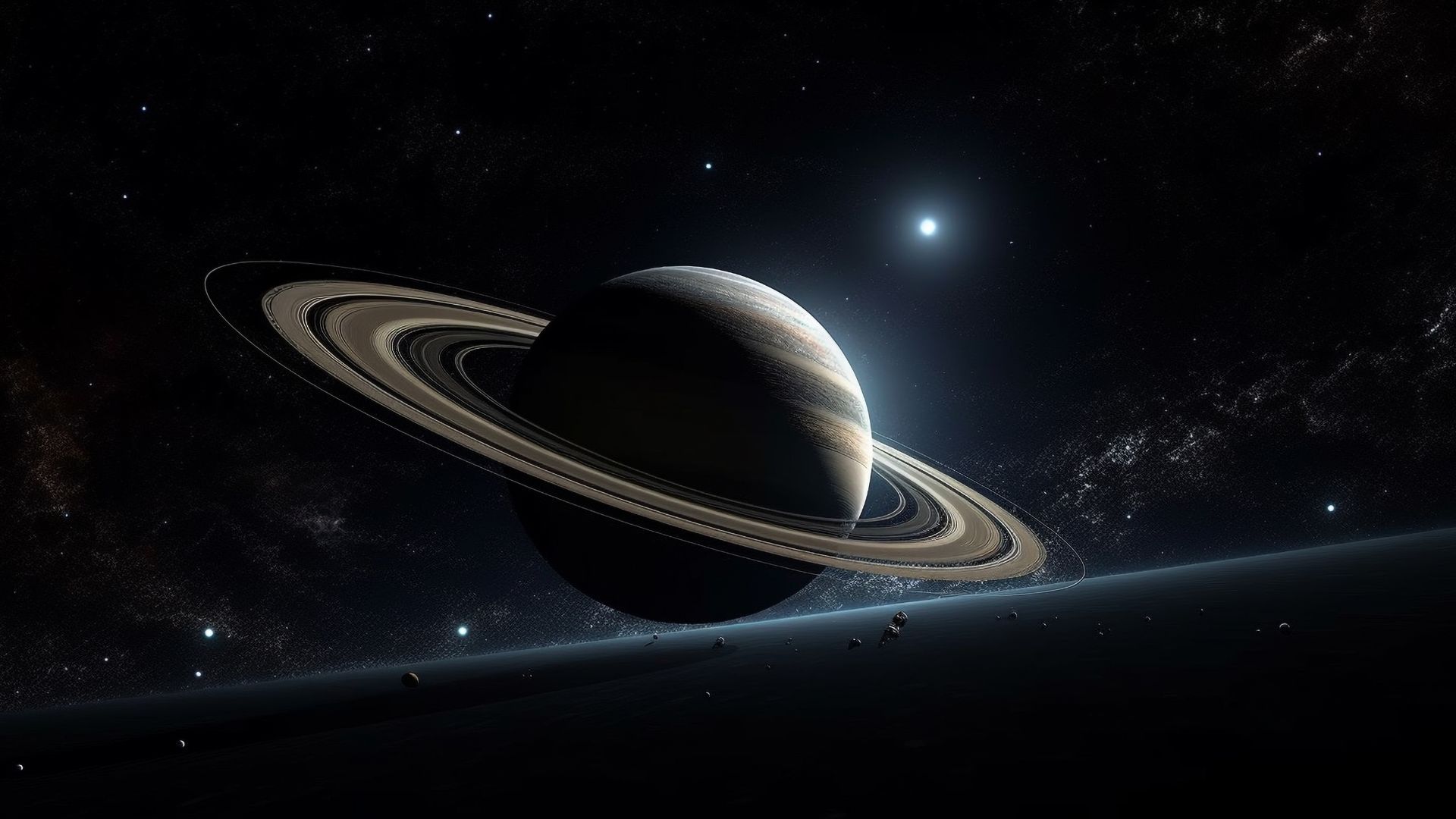 Los anillos de Saturno son los más grandes en el sistema solar.