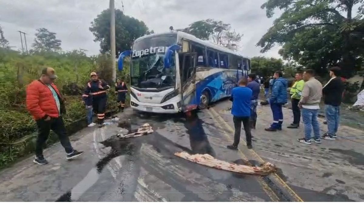 Accidente en la vía Tunja-Bucaramanga