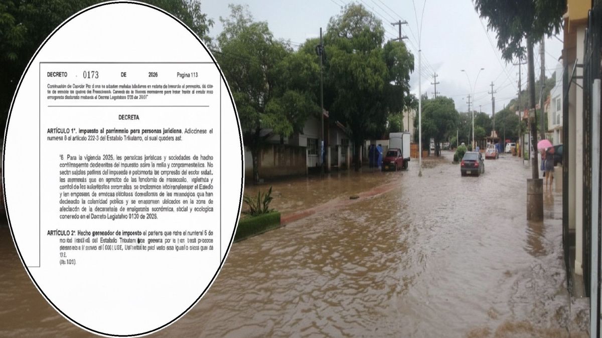 Decreto de impuesto para atender emergencias por lluvias.