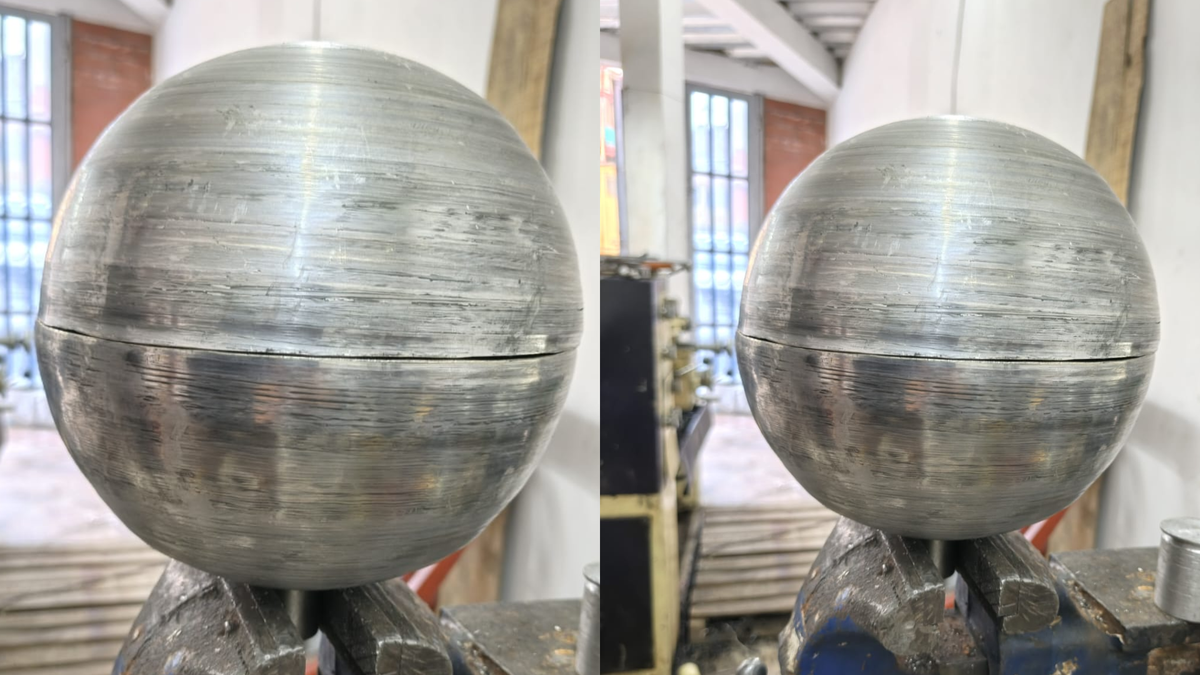 Balones bomba hallados en un depósito de explosivos del ELN en Bogotá.