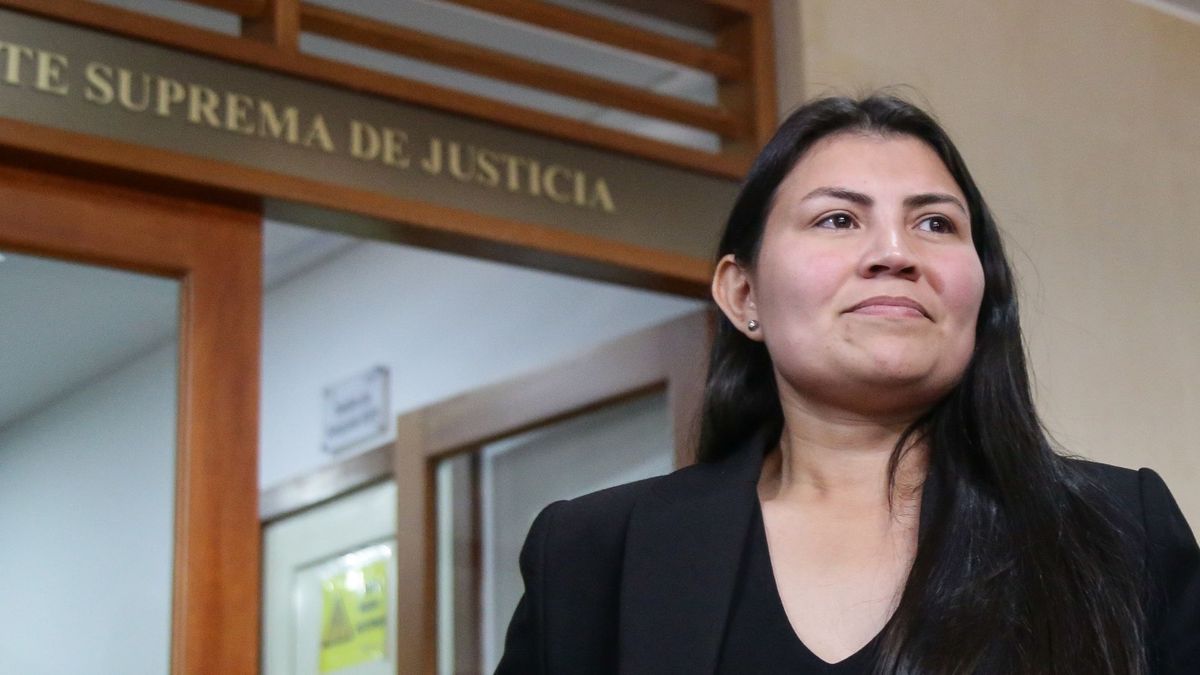 La representante Karen Manrique con su abogado, Andrés Garzón, compareció en diciembre de 2024 ante la Corte Suprema de Justicia, como parte de la investigación por el escándalo de corrupción en la UNGRD.