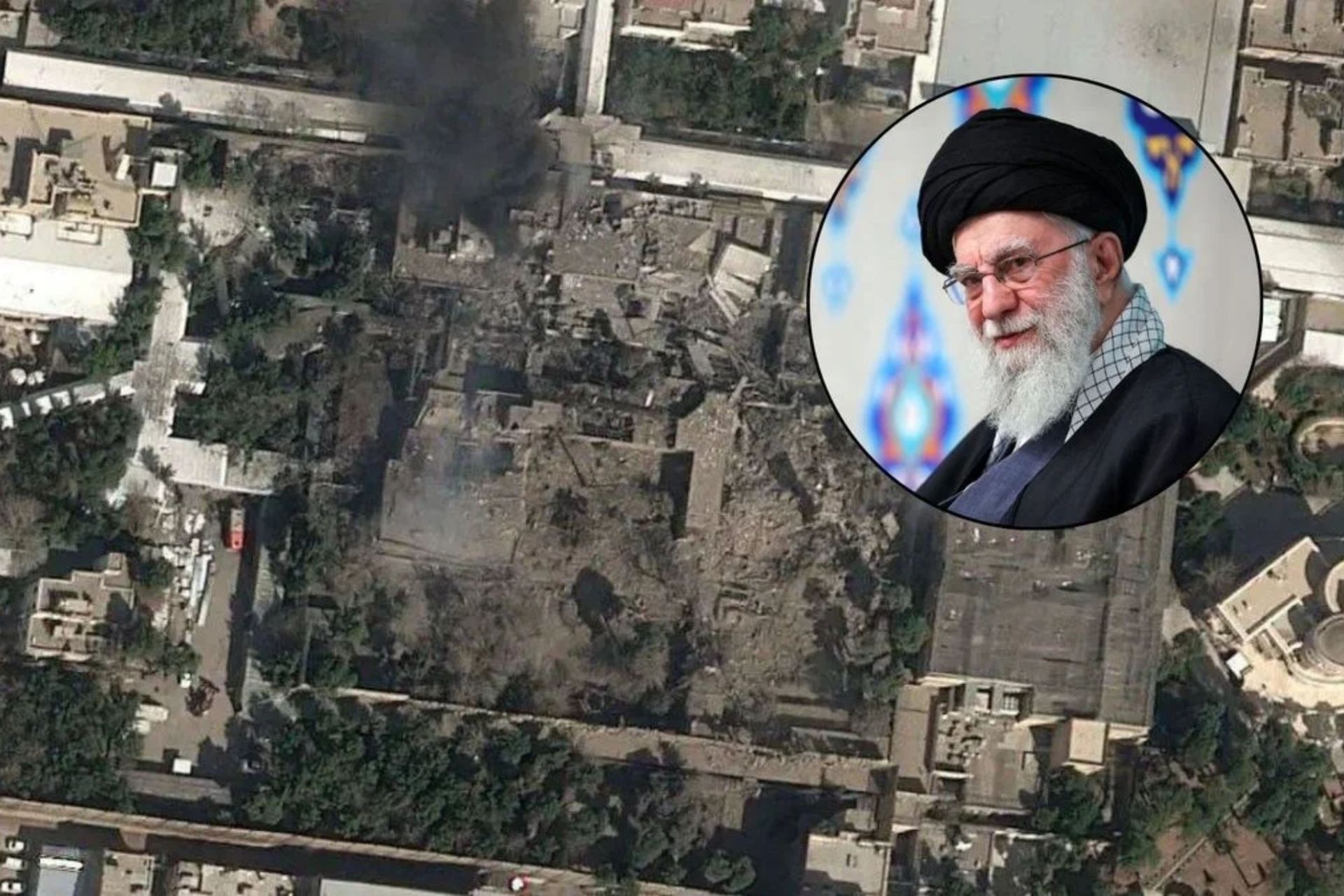 El ataque quemó el hogar del líder ayatola.