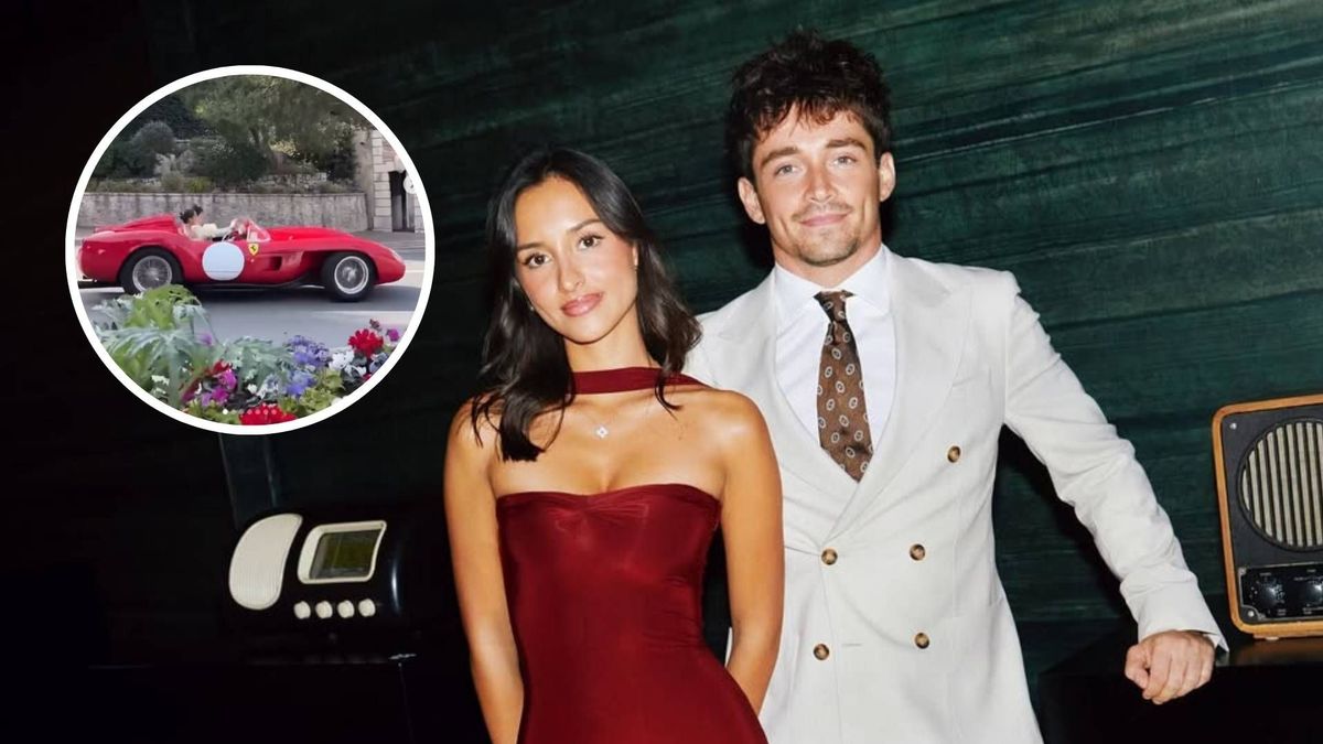 Charles Leclerc y Alexandra Saint Mleux recorrieron las calles de Mónaco en un Ferrari 250 Testa Rossa de 1957 tras contraer matrimonio el 28 de febrero de 2026.