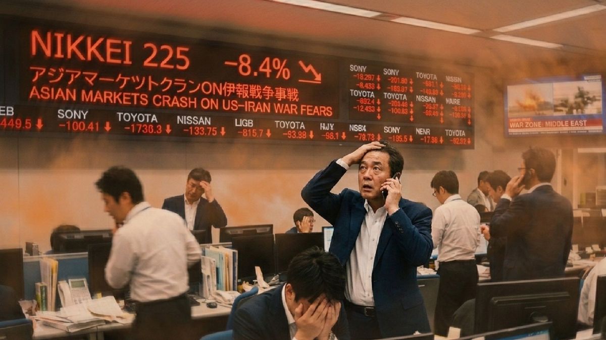 Bolsas de Asia se desploman por guerra en Medio Oriente.